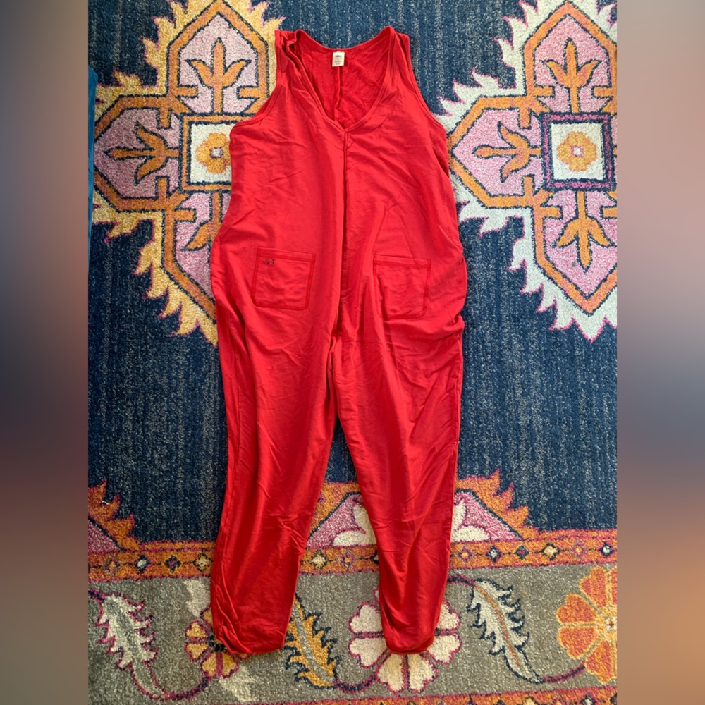 Smash + Tess Vibrant Red sleeveless Saturday romper